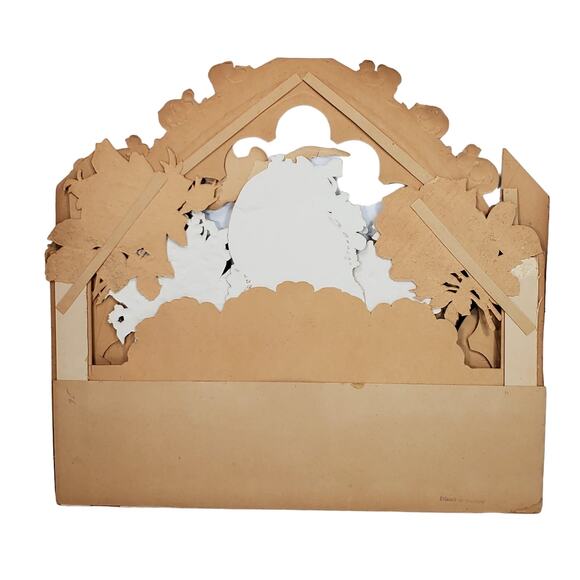 Victorian Antique Vintage Germany Diecut Fold Out Garden Scene Valentines Card - Picture 15 of 16